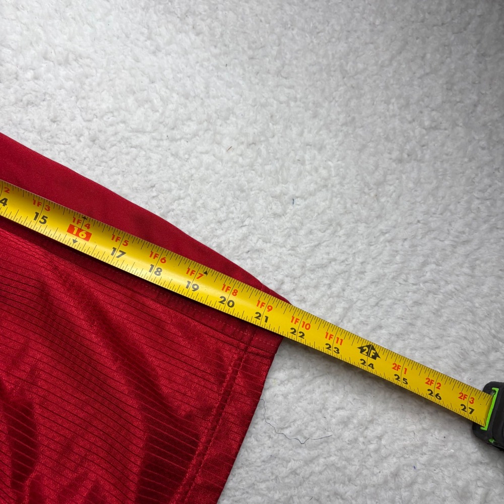 Nike Basketball Shorts Mens Large Red Mesh dazzle shiny baggy Swoosh Y2K  L - Picture 7 of 7
